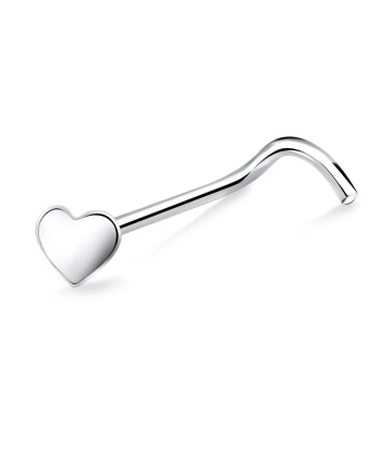 Heart Curved Nose Stud NSKB-836
